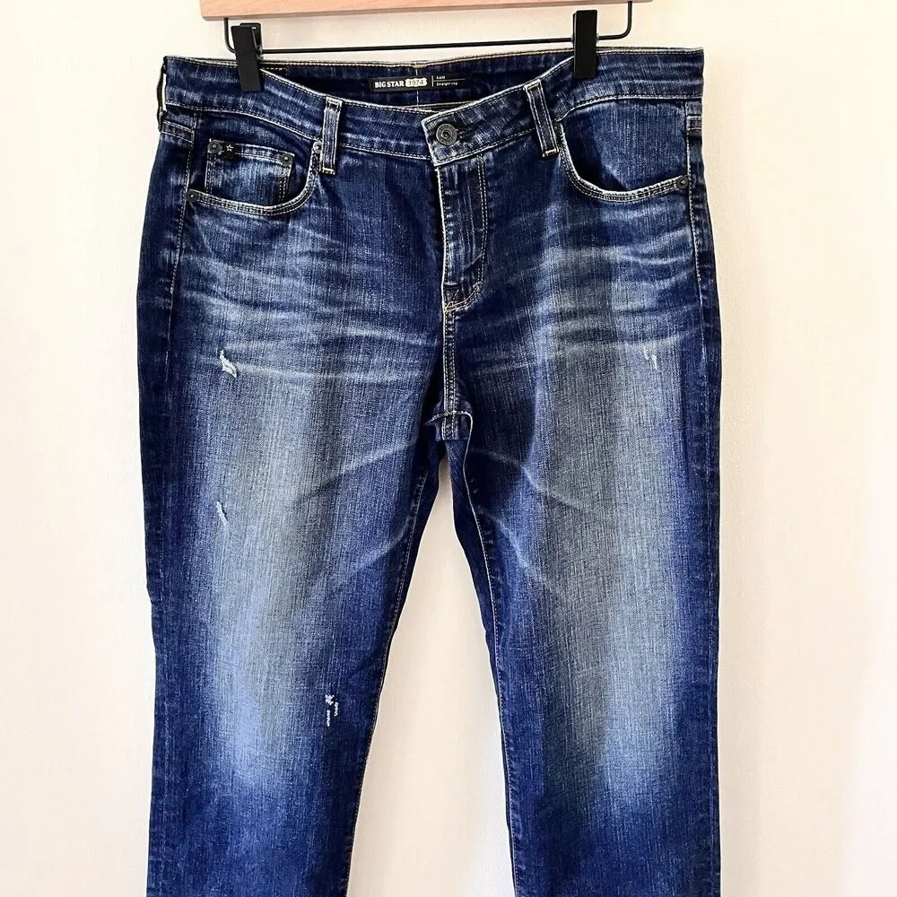 BIG STAR Jeans Women’s Kate Straight Leg Mid Rise Fit Denim - 31R - Picture 3 of 14